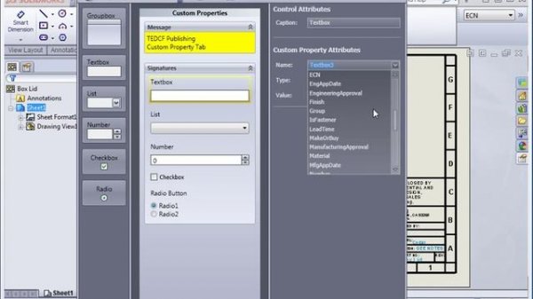 SolidWorks 2013 - Property Tab Builder
