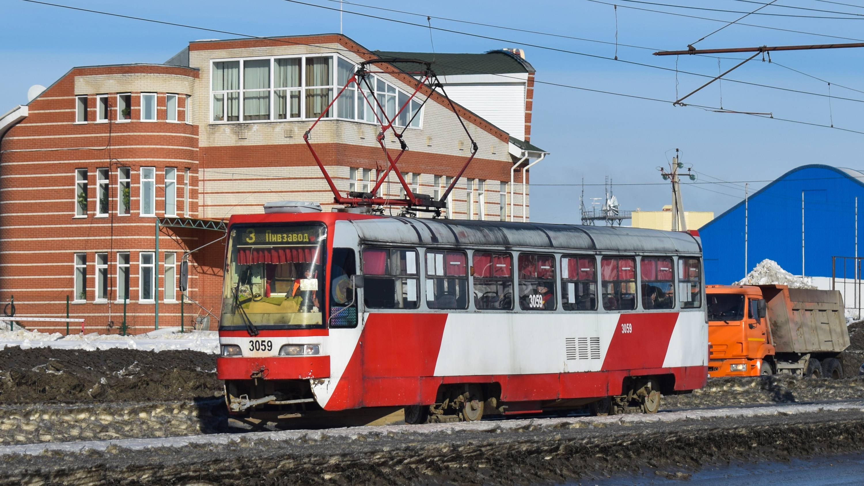 Трамвай Tatra T3SU КВР Барнаул-3059. Покатушки по Барнаулу. смотреть онлайн