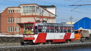 Трамвай Tatra T3SU КВР Барнаул-3059. Покатушки по Барнаулу.