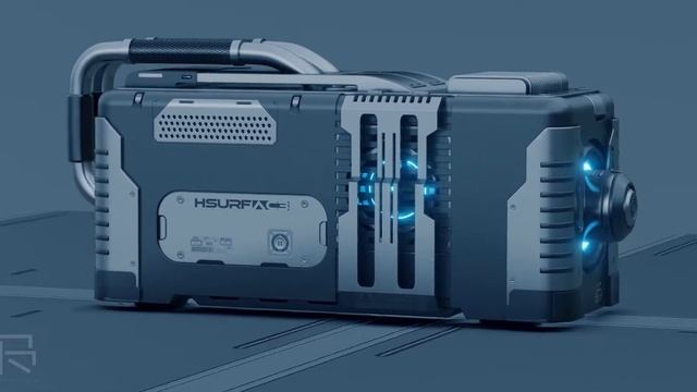 3D sci fi concept device turn table animation - Blender - eevee смотреть онлайн