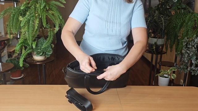 Мужской портфель из кожи Polar 9905 черный смотреть онлайн