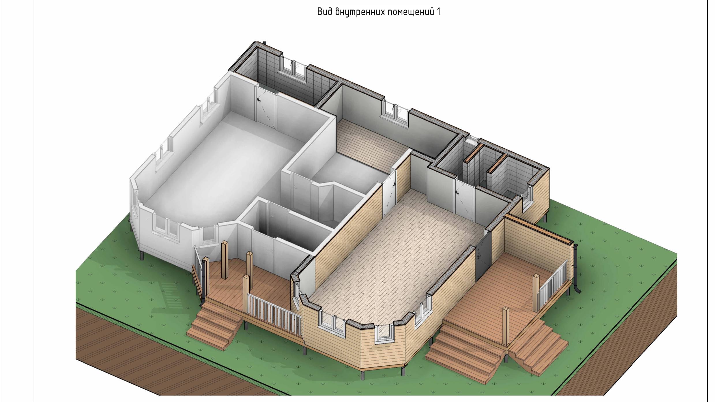 Проект пристройки к каркасному дому. Архитектурные решения смотреть онлайн