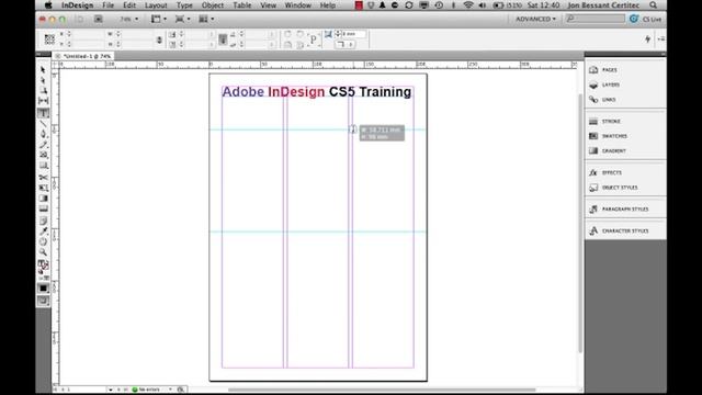 Adobe InDesign 5 - Basic text threading смотреть онлайн