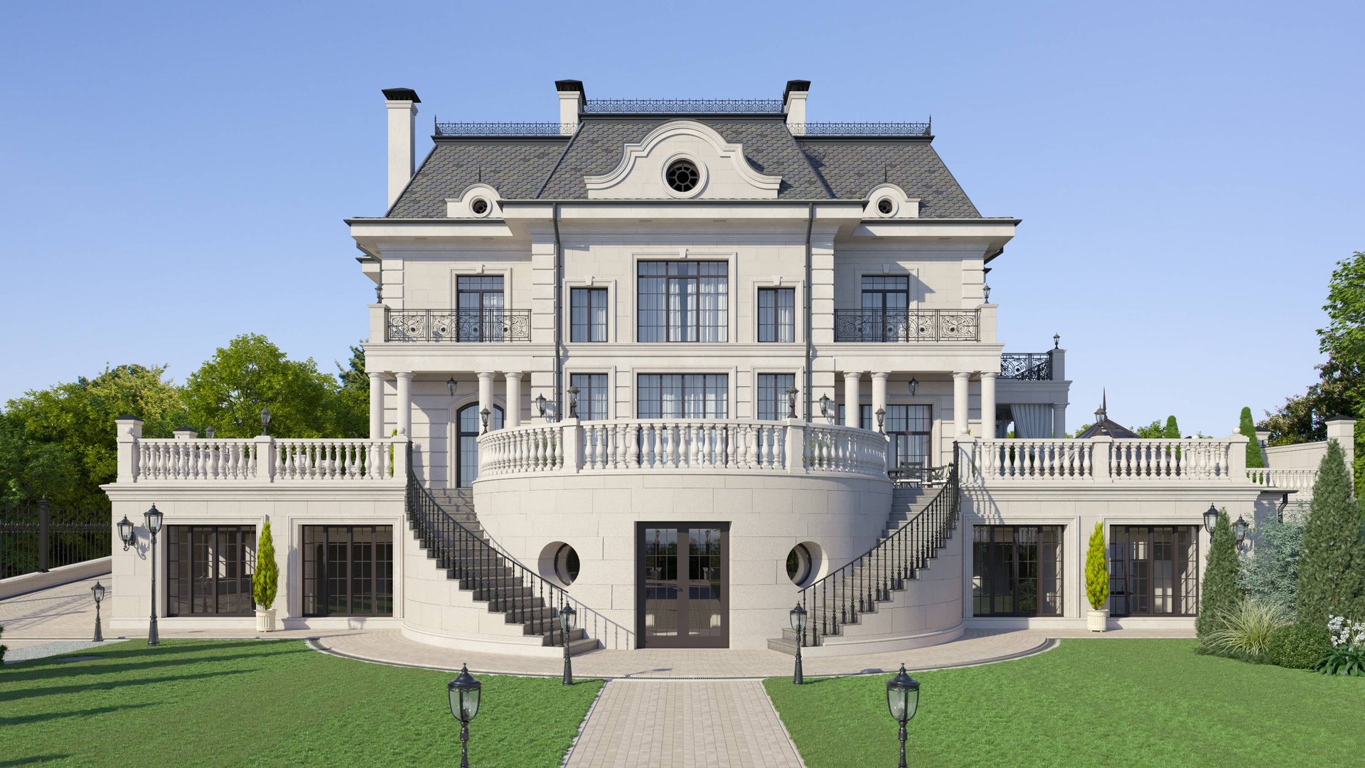 Making of. Процесс разработки архитектурного проекта жилого дома в классическом стиле.