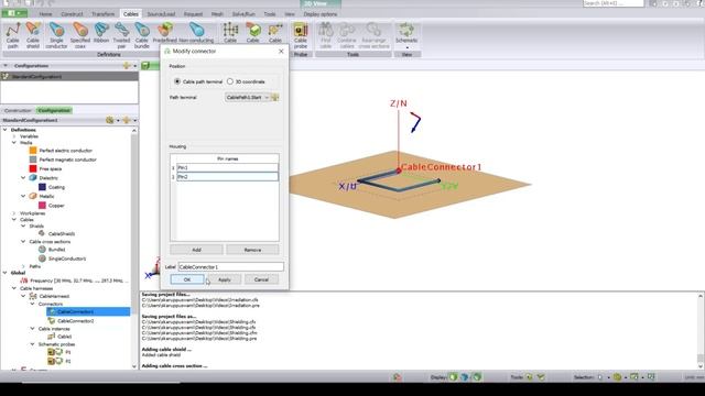 EMI/EMC learning series using Altair Feko Example 3 Shielded Victim Cable смотреть онлайн