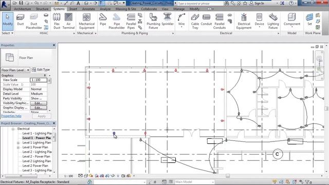 Learning Autodesk Revit MEP | 110 Creating Power Circuits смотреть онлайн