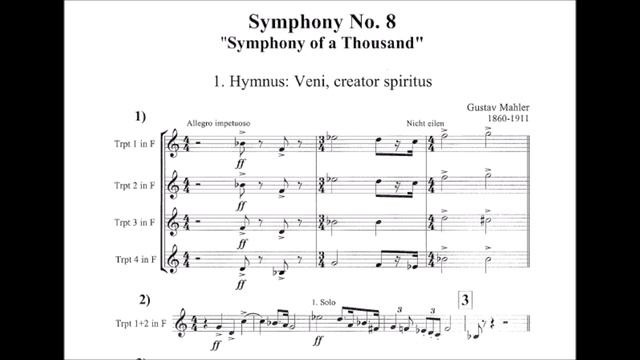[TRUMPET EXCERPTS] Symphony No.8 (Gustav Mahler) - By Heinz Karl Schwebel (HQ Sound Reference)