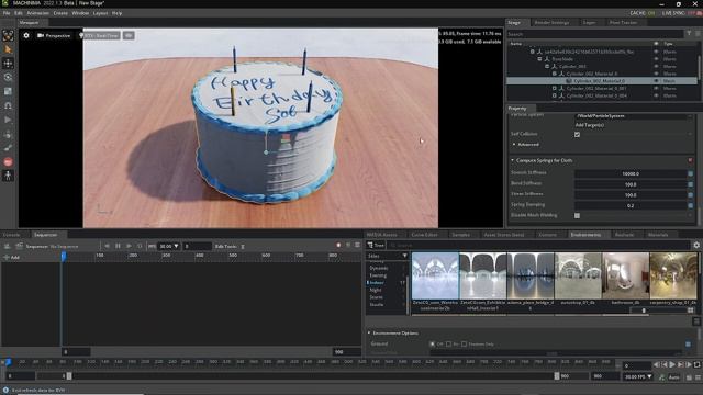 Omniverse Machinima Physics Particle Cloth Test | Cake Mission Outtakes смотреть онлайн