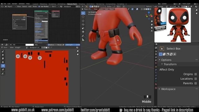 Deadpool Character - Part 7 - Texture Painting смотреть онлайн