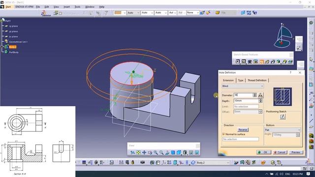 Part Modelling | For Beginners | Practice models for Catia V5 #10 смотреть онлайн