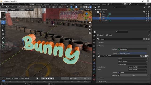 3D Text - Blender 4.0 Tutorial смотреть онлайн