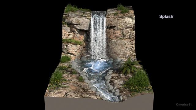 Phoenix FD waterfall example : 3ds max смотреть онлайн