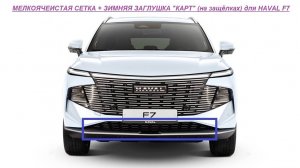 HAVAL F7 Мелкоячеистая сетка+Зимняя заглушка «КАРТ» на защёлках (защита радиатора)