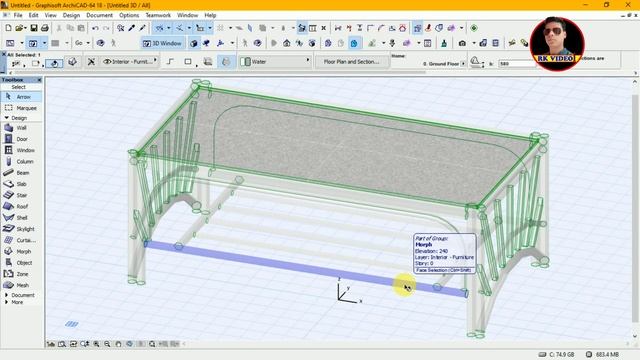 | Archicad Tutorial | - | bamboo table model tutorial in GDL | Archicad tutorial 2022 | смотреть онлайн