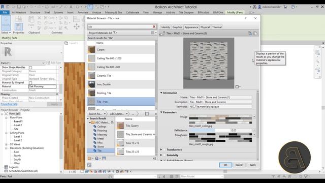 Hexagon Tiles to Wood Floor Transition in Revit Tutorial смотреть онлайн