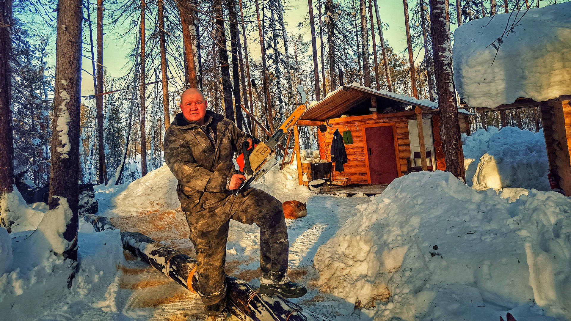 Проверка проходных капканов на соболя. Заготовка дров на Таёжной избе. Забрал печь на реконструкцию смотреть онлайн