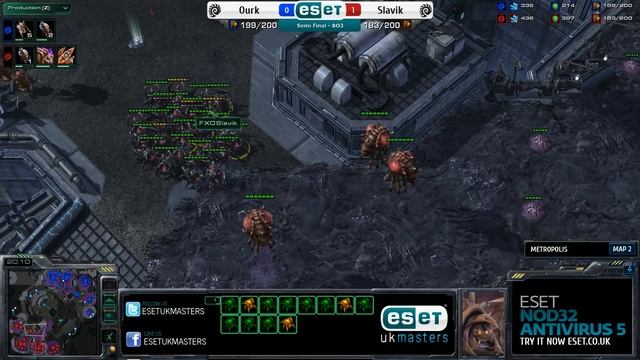 ESET UK Masters Online Qualifier #3 - [P] Ourk vs [Z] Slavik - Map 2 смотреть онлайн