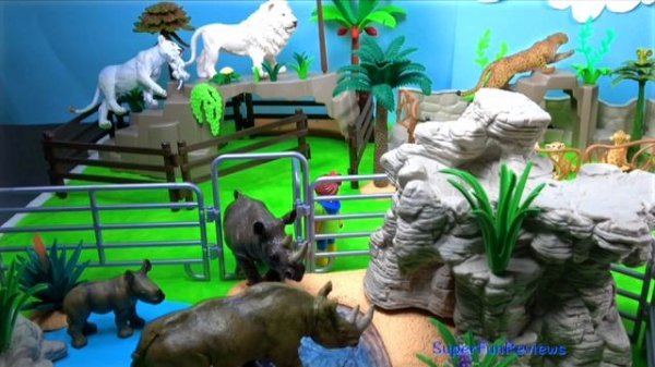 Wild ZOO Animal Toys For Kids - Learn Animal Names and Sounds - Learn Colors