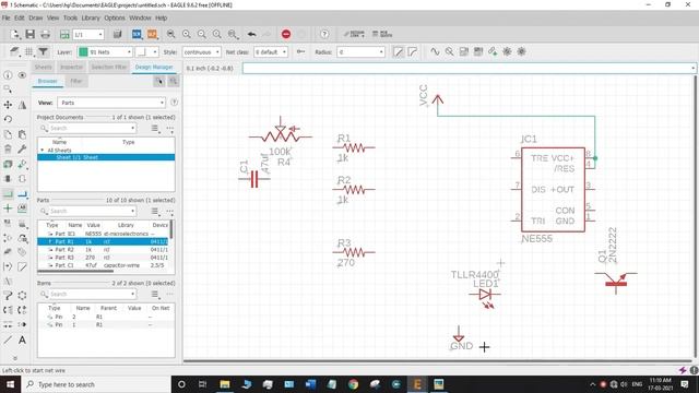 Schematic | Eagle PCB designing tutorial in हिंदी | #4 #Eaglepcbdesign #pcbdesigntutorial смотреть онлайн
