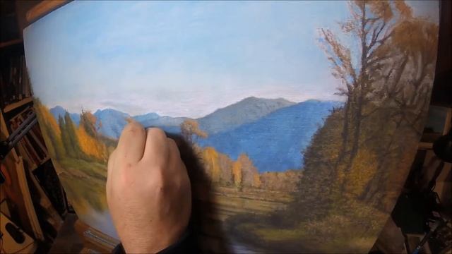 'Snoqualmie River' (pastel landscape art) смотреть онлайн