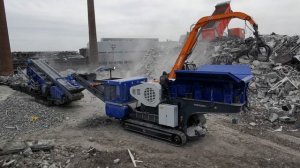 Мобильные дробилки и грохоты  ТОПТЕХНО / Дробление железобетона / Линии по переработке