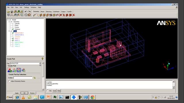 LearnCAx Tutorial - ANSYS ICEMCFD - Un Mesh - Unstructured meshing of electronic cabinet Part 1 смотреть онлайн
