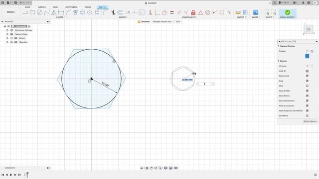 (Part.9) 2D Sketching (Polygons). Fusion 360 for the absolute beginner help series. смотреть онлайн