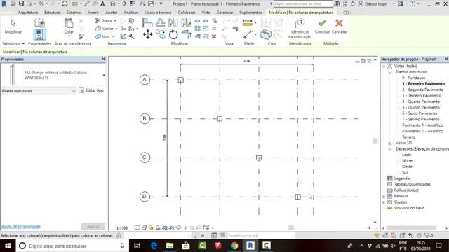 16 - Curso de Revit Structure Básico - Inserindo o Pilar Estrutural na Coluna Arquitetônica смотреть онлайн