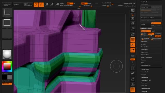 ZBrush 4r7 Feature: Dynamic Subdivisions смотреть онлайн