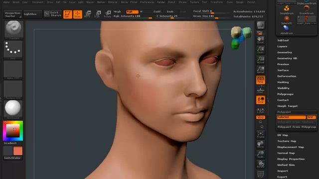 Zbrush Polypaint - Image Based Color Palette смотреть онлайн