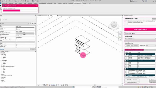 Conveyor Rhino to Revit - Converting Rhino Blocks to Revit Families смотреть онлайн