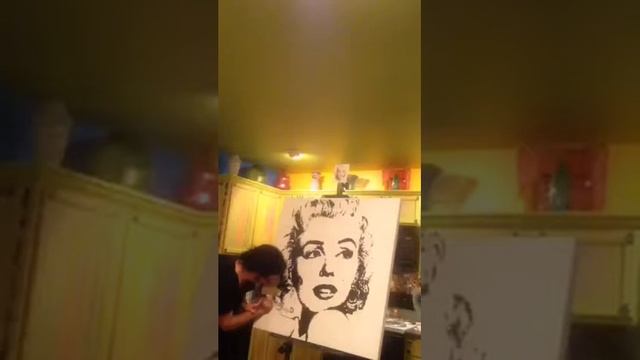 Live Painting of Marilyn Monroe by artist Shon Hudspeth www.shonsart.com смотреть онлайн