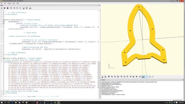 Open SCAD - Rocket Silhouette Using The Offset Command! смотреть онлайн