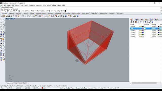 Rhino Tutorial: Building a Simple room in 3D Part 1 смотреть онлайн