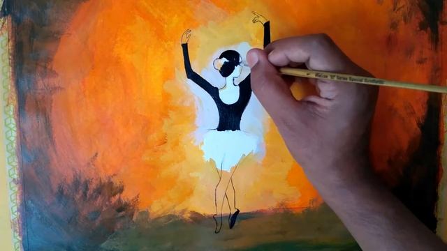 Painting Ballerina Acrylic Painting |