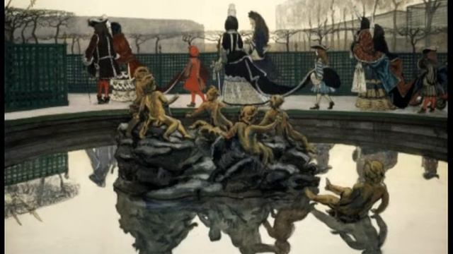 Бенуа. Прогулка короля. 1906 Из коллекции Третьяковской галереи. смотреть онлайн