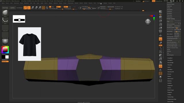 Zbrush Zmodeler Tutorial (Lowpoly modeling) TSHIRT смотреть онлайн