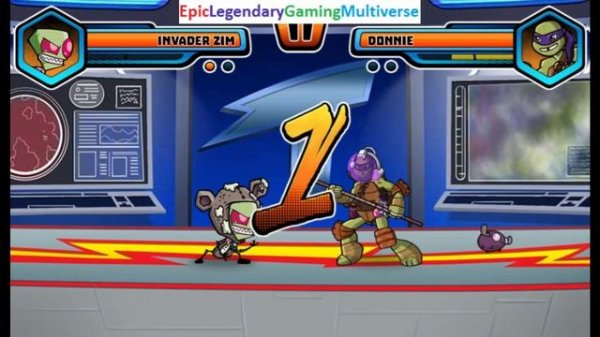 Invader Zim VS Donatello In A Nickelodeon Super Brawl World Match / Battle / Fight