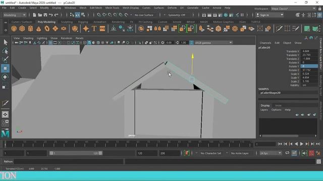 Autodesk Maya House Modeling Tutorial | low poly house maya tutorial 2023 | PART:1 смотреть онлайн