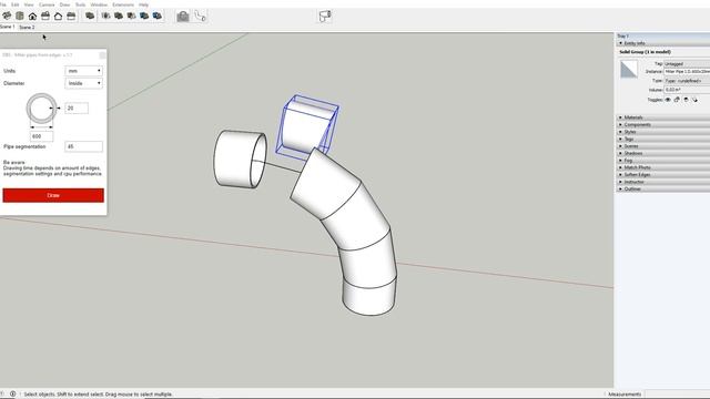 Sketchup Extension: Miter pipes from edges смотреть онлайн