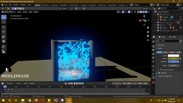 Blender 2.82 Electric/Lightning npr (bnpr) shader tutorial in English смотреть онлайн