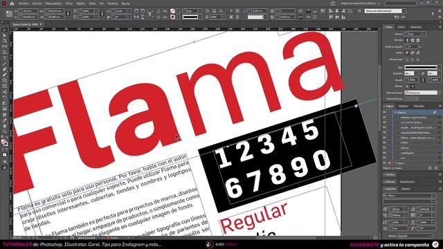 Póster de fuente tipográfica en InDesign смотреть онлайн