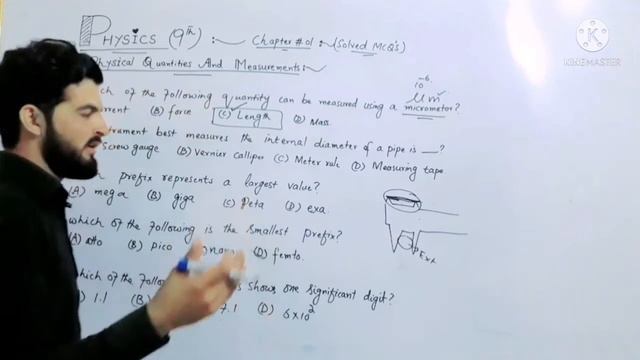 Physical Quantities And Measurement Solved Mcqs With Pashto Explainations || Physics Class 9