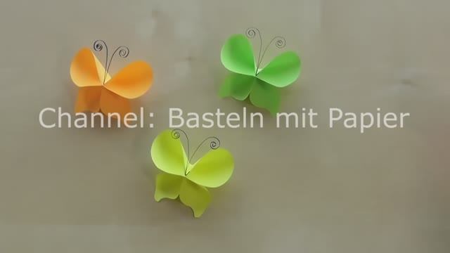 Как сделать бабочку из бумаги! Поделки своими руками! смотреть онлайн