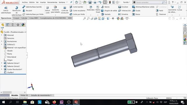 Tutorial SolidWorks 11: Tornillo смотреть онлайн