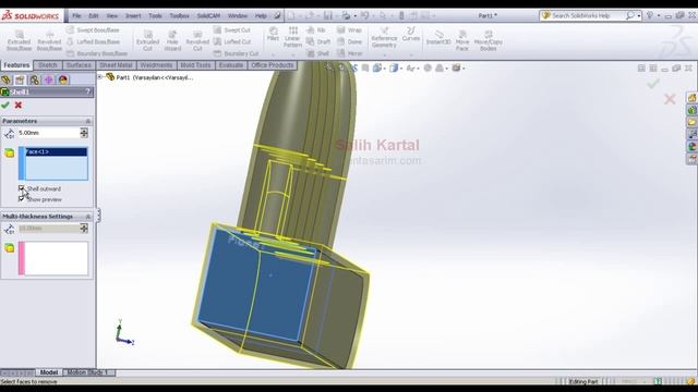 32 - Solidworks 2013 Eğitim - Kesit alma, sehll ve draft Komutları смотреть онлайн
