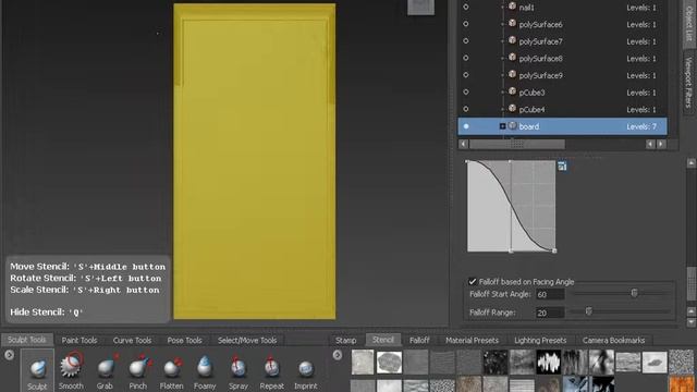 0210 Mudbox 2014 Practical Application Sculpting with a stencil) смотреть онлайн