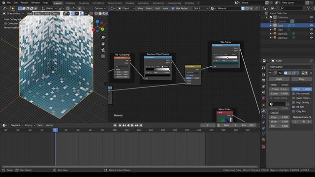 Blender 2.82 Tiles Texture Tutorial смотреть онлайн