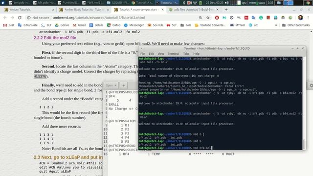 AMBER MD Tutorial: A room-temperature ionic liquid смотреть онлайн