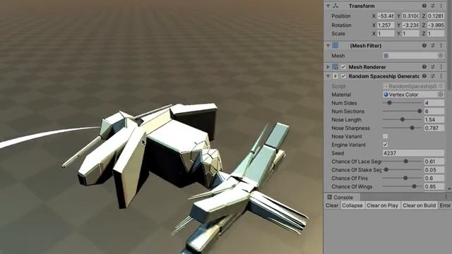 Unity procedural spaceship generator смотреть онлайн